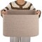 OIAHOMY Cotton Rope Basket, Rectangle Woven Nursery Blanket Basket, Toy Storage Basket with Handle, Baskets for Organizing, 18”x14”x12”, Brown variegated